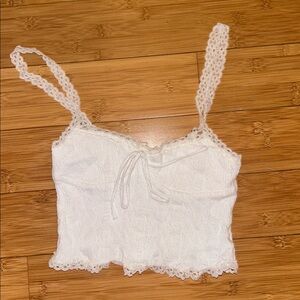 Edikted White Lace Tank Top